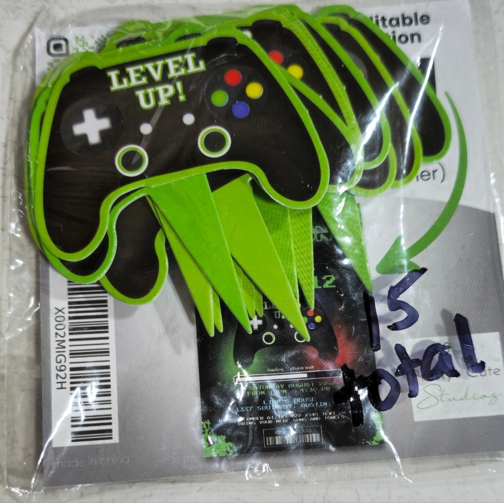 Level Up Gaming Cupcake Toppers